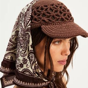 Free People Silvie Crochet Baseball Hat